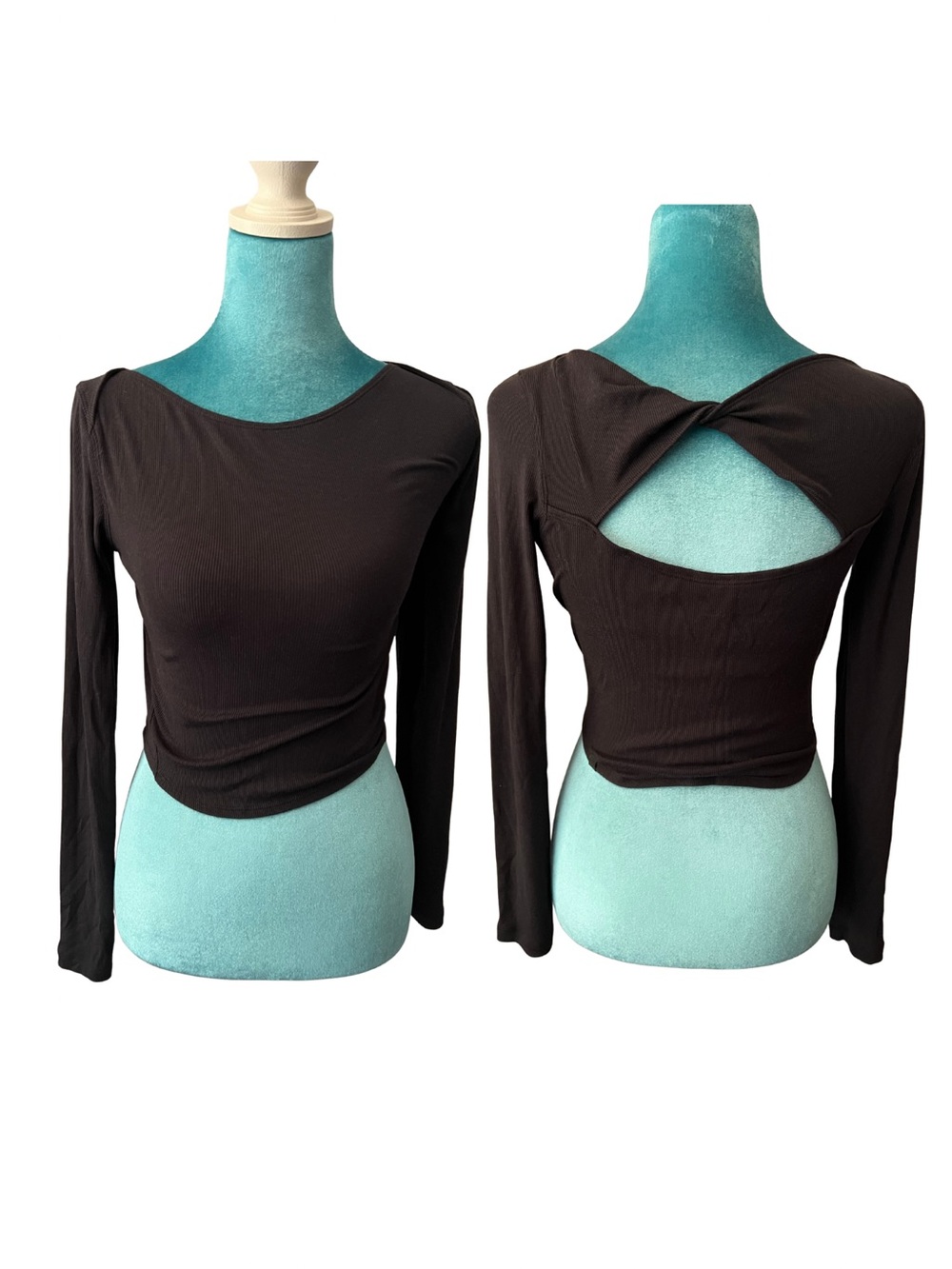 lululemon athletica Black Long-Sleeve Twist-Back Tee
